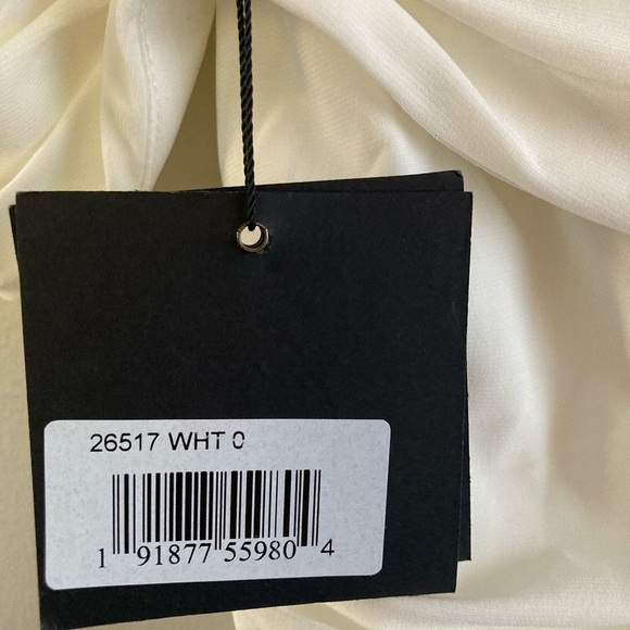 Ieena for Mac Duggal Foldover Off-the-Shoulder Slit Gown - Picture 8 of 10